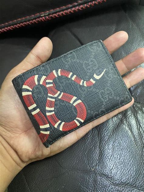 snakeskin gucci|authentic gucci snake wallet.